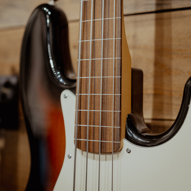 Fender JB Custom Fretless Jazz PJ Bass, Pau Ferro Fingerboard, 3-Color Sunburst