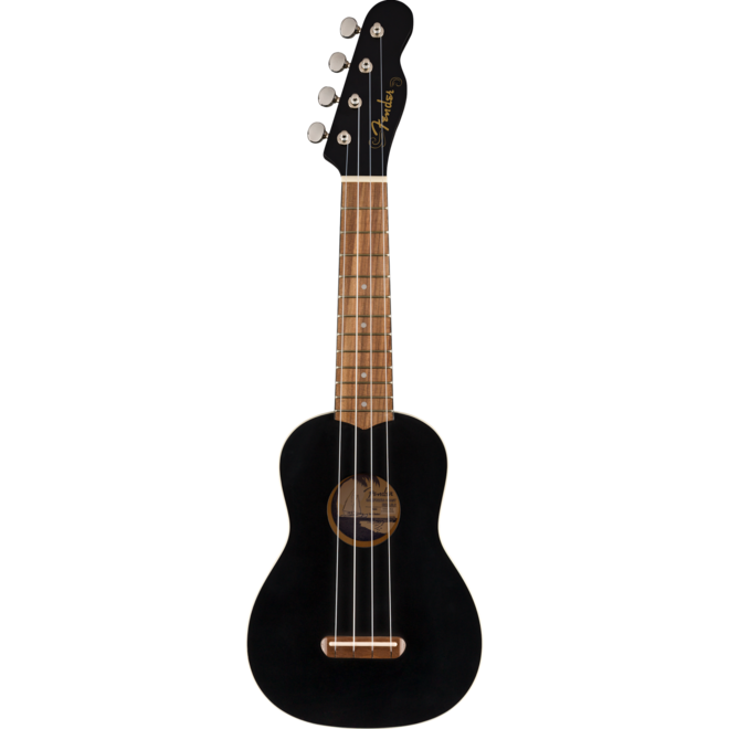 Fender Venice Soprano Ukulele, Walnut Fingerboard, Black