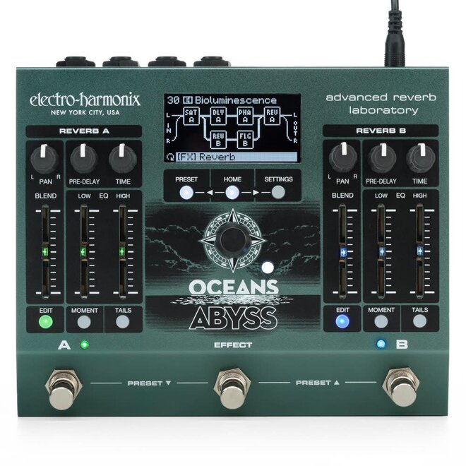 Electro-Harmonix Oceans Abyss Advanced Reverb Laboratory Pedal