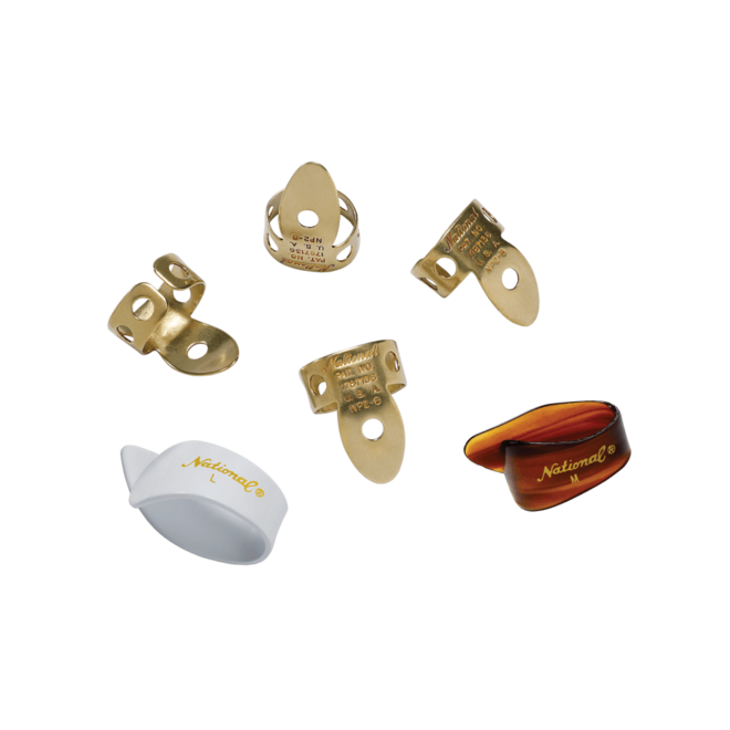 National Finger & Thumb Pick Pack, Brass (6 Pack)