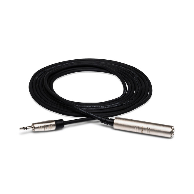 Hosa HXSM-010 Pro Headphone Adapter Cable, REAN 1/4" TRS to 3.5mm TRS, 10'