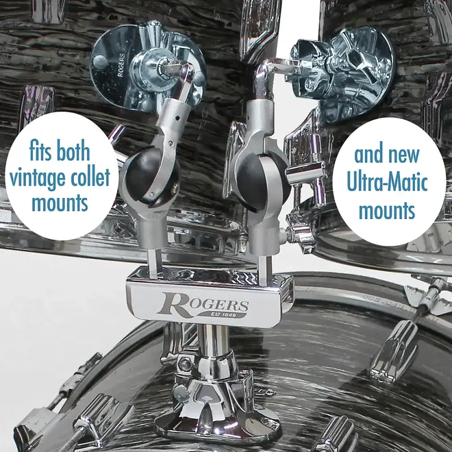 Rogers Ultra-Matic Double Tom Bass Drum Mount, 7/8" Tube