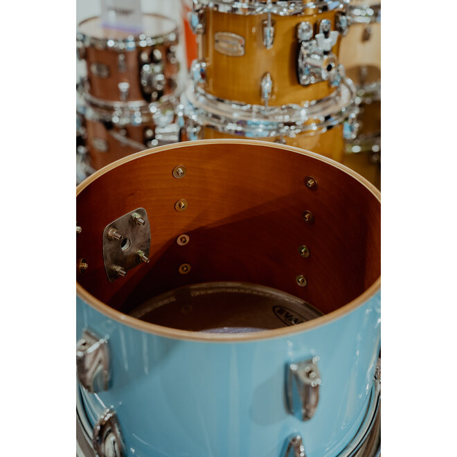 1980s Yamaha Tour Custom 8000 4pc Shell Pack, Made in Japan, Custom Blue Lacquer