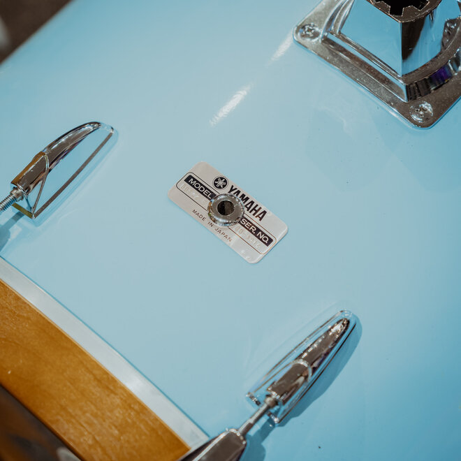 1980s Yamaha Tour Custom 8000 4pc Shell Pack, Made in Japan, Custom Blue Lacquer