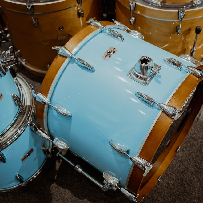 1980s Yamaha Tour Custom 8000 4pc Shell Pack, Made in Japan, Custom Blue Lacquer