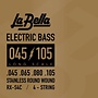 La Bella RX Stainless Steel Round Wound Bass Guitar Strings, 4-String, 45-105