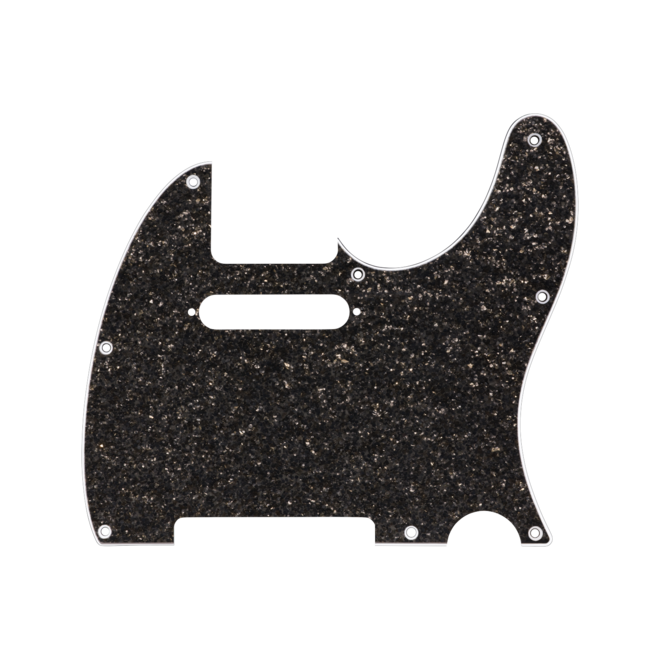Fender Hybrid Glass/Glitter Telecaster S/S Pickguard, Dark Gray Sparkle