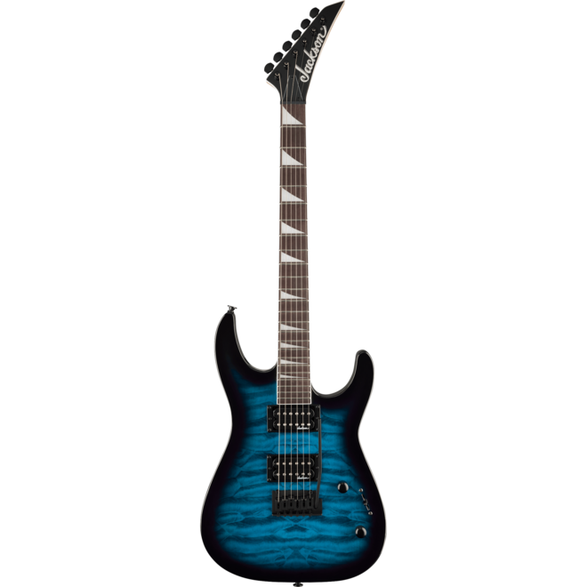 Jackson JS Series Dinky JS20 DKQ 2PT Electric Guitar, Amaranth Fingerboard, Transparent Blue Burst