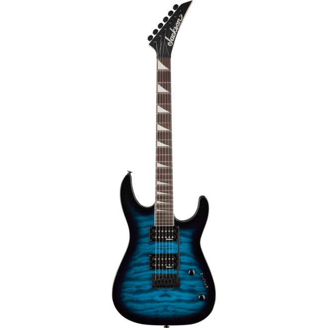 Jackson JS Series Dinky JS20 DKQ 2PT Electric Guitar, Amaranth Fingerboard, Transparent Blue Burst