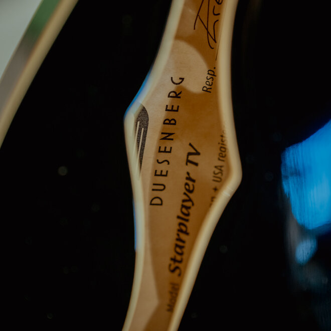 Duesenberg Starplayer TV Semi-Hollowbody Electric Guitar, Black, w/Case