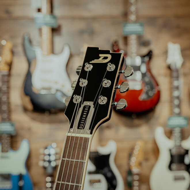 Duesenberg Starplayer TV Semi-Hollowbody Electric Guitar, Black, w/Case