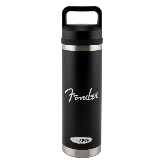 Fender Since 1946 Stainless Steel Water Bottle, Black