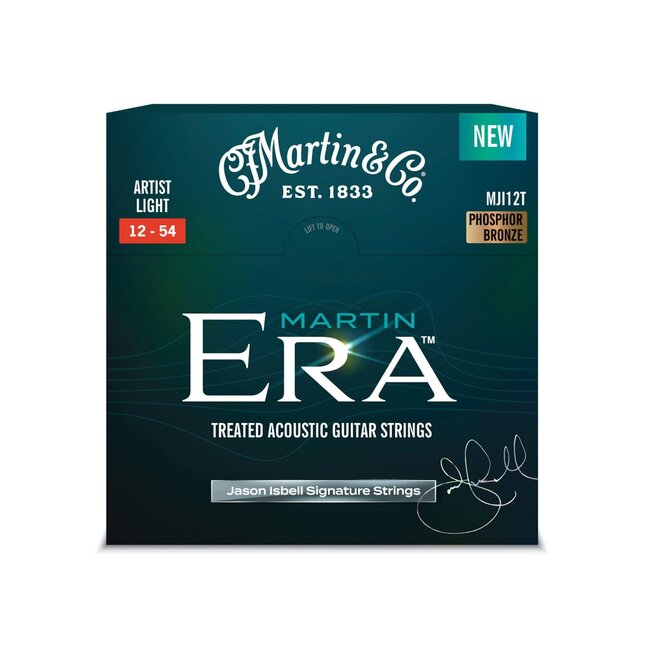 Martin MJI12T Era Treated Jason Isbell Signature Phosphor Bronze Acoustic Guitar Strings, 12-54 Artist Light
