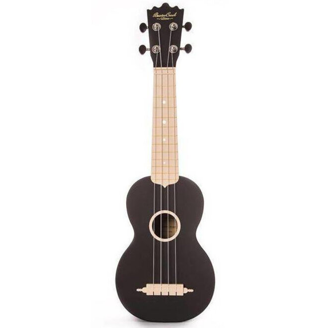 BeaverCreek Ulina Soprano Ukulele, Black, w/Gigbag