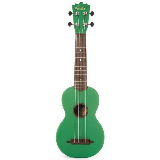 BeaverCreek Ulina Soprano Ukulele, Green, w/Gigbag