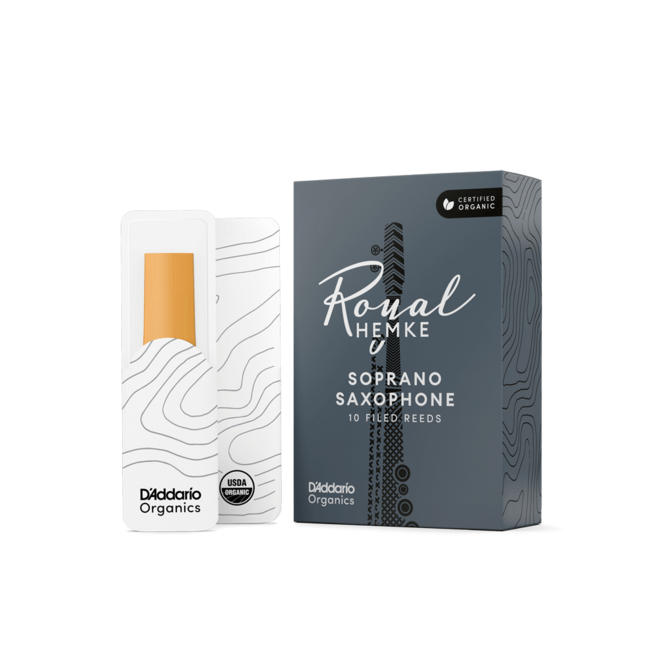 D'Addario Royal Hemke Organic Soprano Saxophone Reeds (10 Pack)