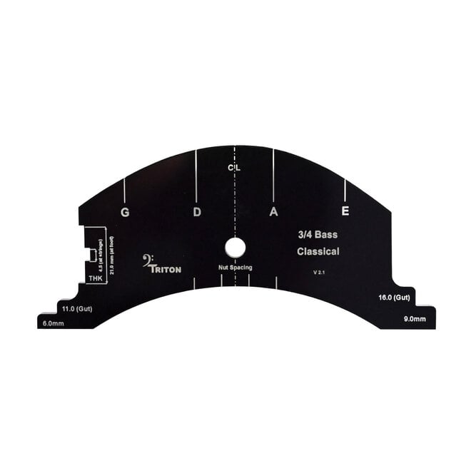 3/4 Size Bass Bridge Template, Classical
