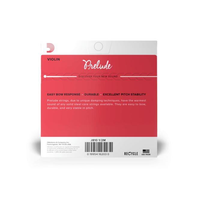 D'Addario Prelude Violin String Set, Medium