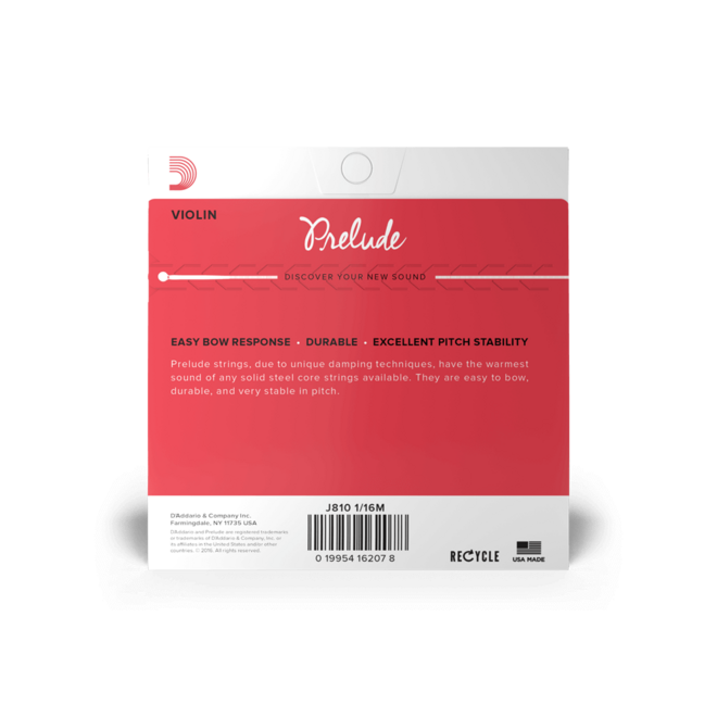 D'Addario Prelude Violin String Set, Medium