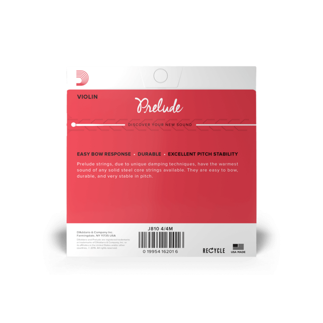D'Addario Prelude Violin String Set, Medium