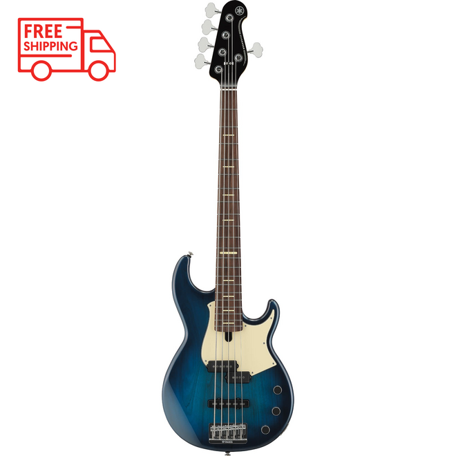 Yamaha BBP35II BB Pro Series Bass Guitar, 5-String, Moonlight Blue, w/Hardshell Case