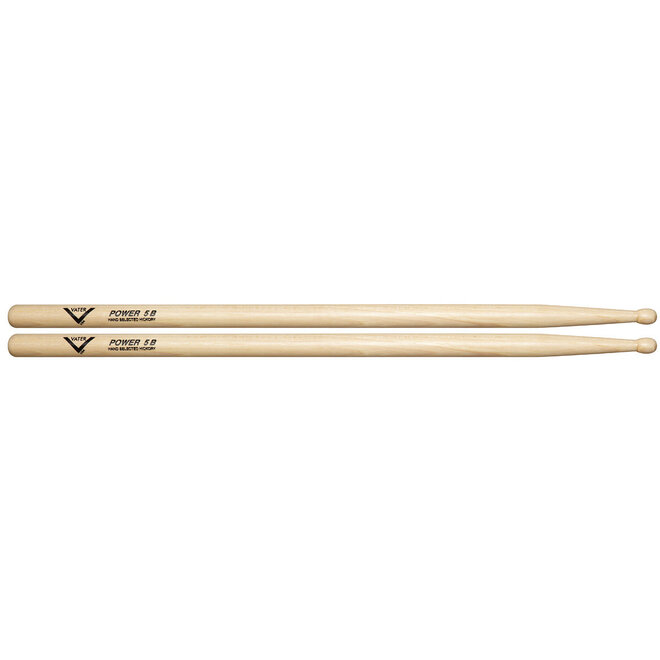 Vater American Hickory Drumsticks, Wood Tip, Power 5B