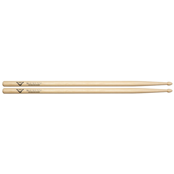 Vater American Hickory Drumsticks, Wood Tip, 7A Stretch