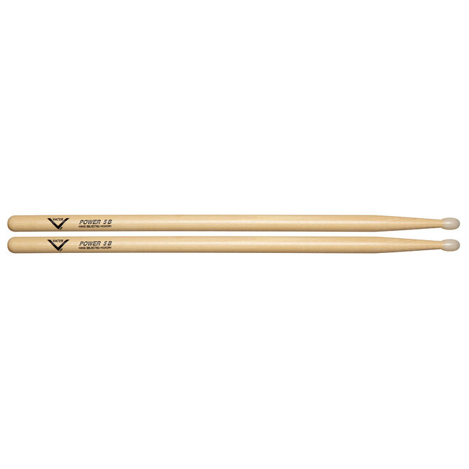 Vater American Hickory Drumsticks, Nylon Tip, Power 5B