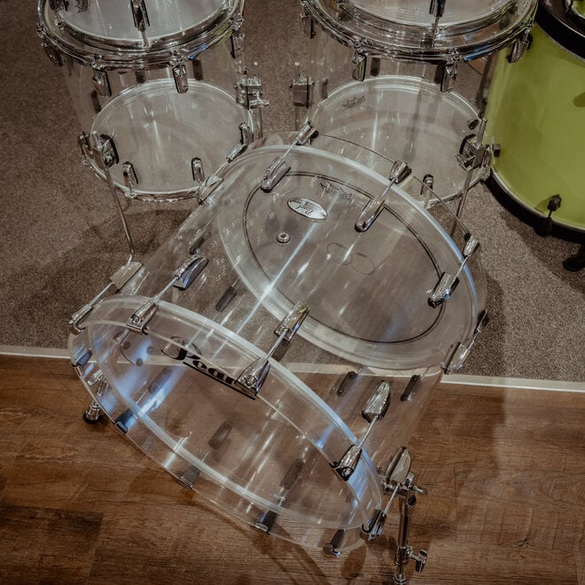 Pearl Crystal Beat 6pc Drum Kit Shell Pack, Clear Acrylic