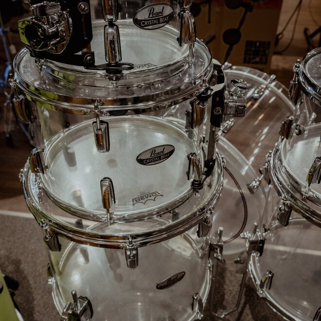 Pearl Crystal Beat 6pc Drum Kit Shell Pack, Clear Acrylic