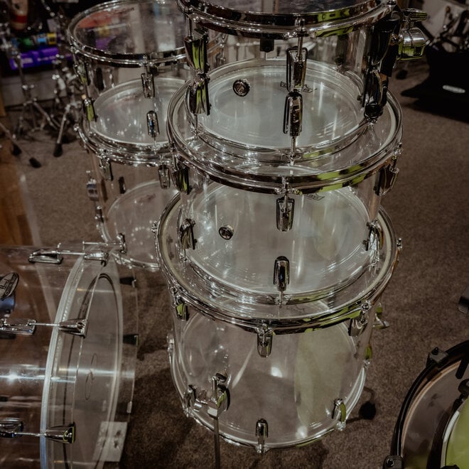 Pearl Crystal Beat 6pc Drum Kit Shell Pack, Clear Acrylic