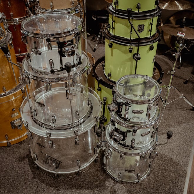 Pearl Crystal Beat 6pc Drum Kit Shell Pack, Clear Acrylic