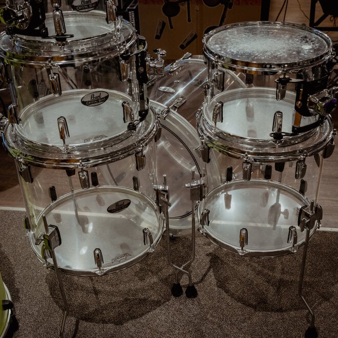 Pearl Crystal Beat 6pc Drum Kit Shell Pack, Clear Acrylic