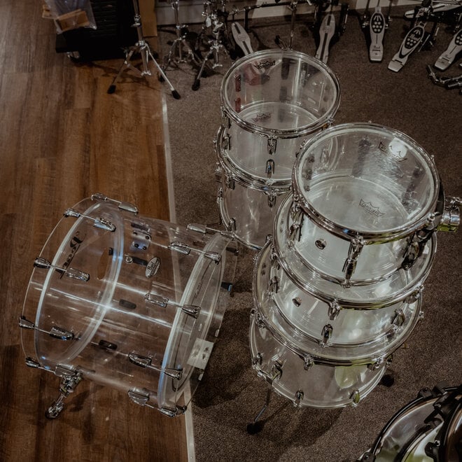 Pearl Crystal Beat 6pc Drum Kit Shell Pack, Clear Acrylic