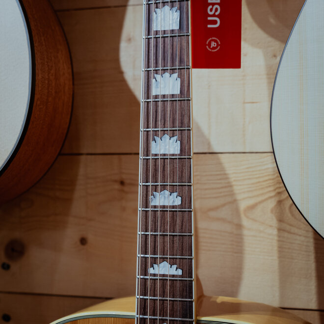 El Degas G B29 Super Jumbo Acoustic Guitar, Natural w/Case