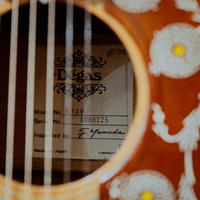 El Degas G B29 Super Jumbo Acoustic Guitar, Natural w/Case