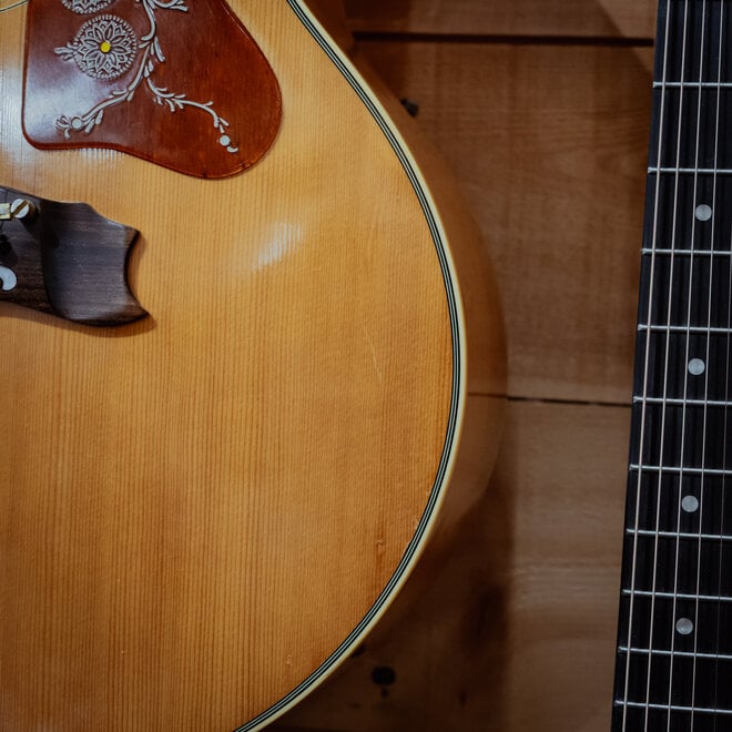 El Degas G B29 Super Jumbo Acoustic Guitar, Natural w/Case