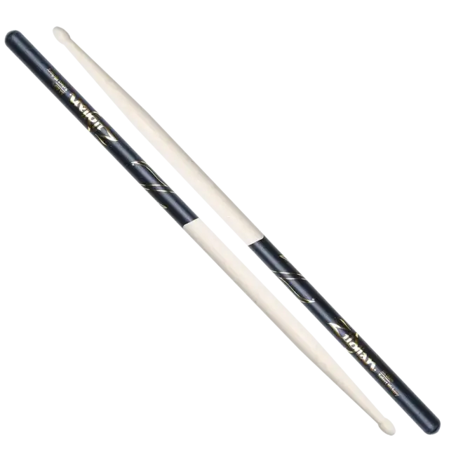Zildjian Black DIP Hickory Drumsticks, Oval Wood Tip, 5A