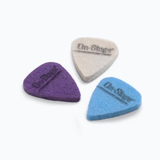 On-Stage UPK300 Felt Ukulele Picks (3 Pack)