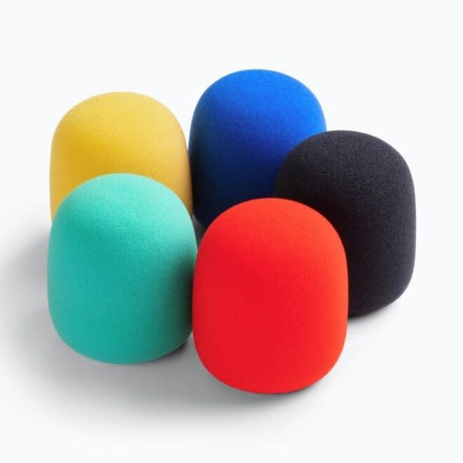 On-Stage Microphone Windscreen Pack, Assorted Colors (5 Pack)