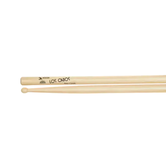 Los Cabos White Hickory Drumsticks, Ball Tip, 3A