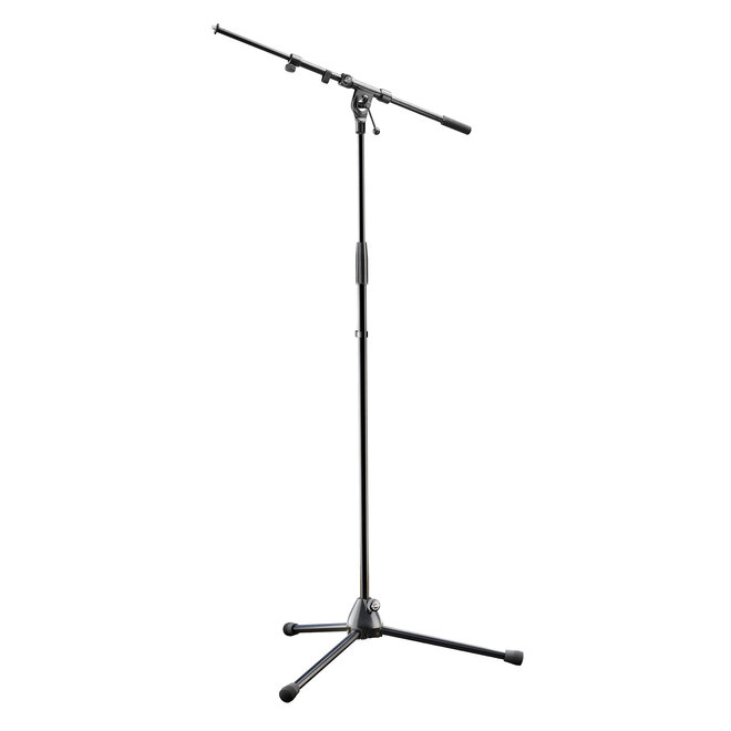 K&M 210/9 Microphone Stand w/Telescoping Boom, Black