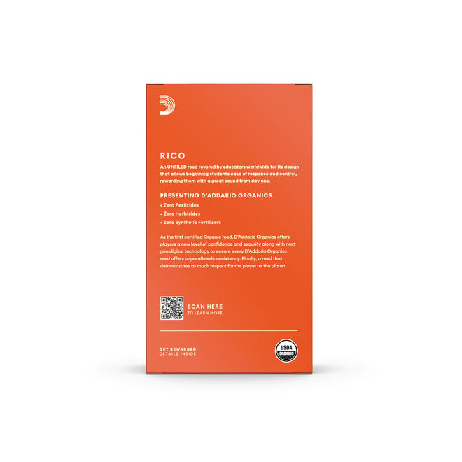 D'Addario Rico Organic Tenor Saxophone Reeds (10 Pack)