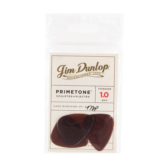 Jim Dunlop Primetone Standard Grip Guitar Picks, 1.0 (3 Pack)