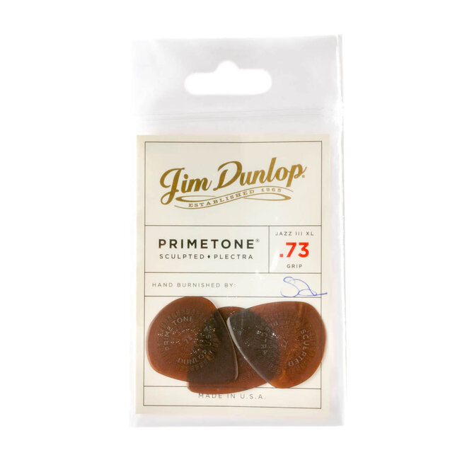 Jim Dunlop Primetone Jazz III XL Grip Guitar Picks, .73 (3 Pack)