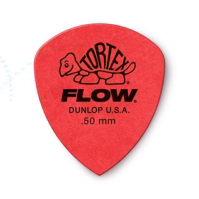 Jim Dunlop Tortex Flow Guitar Picks, .50 Red (12 Pack)
