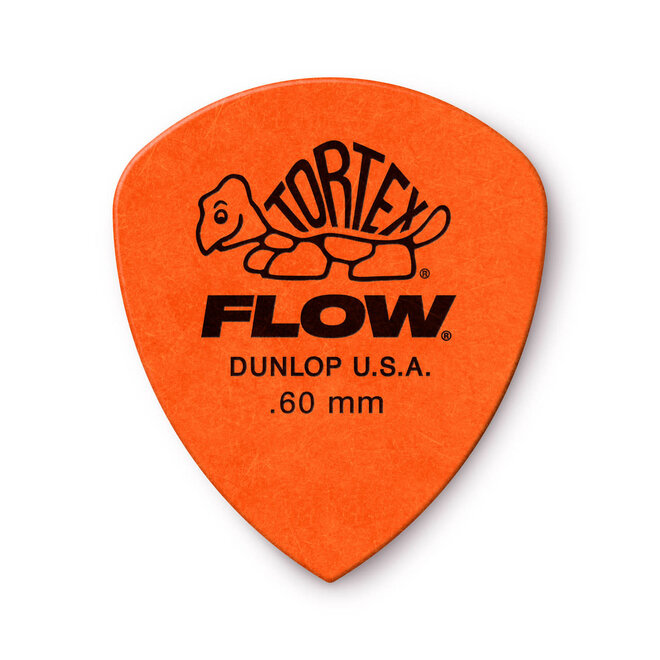 Jim Dunlop Tortex Flow Guitar Picks, .60 Orange (12 Pack)