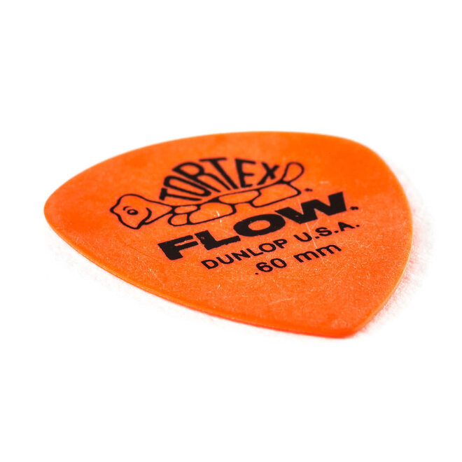 Jim Dunlop Tortex Flow Guitar Picks, .60 Orange (12 Pack)