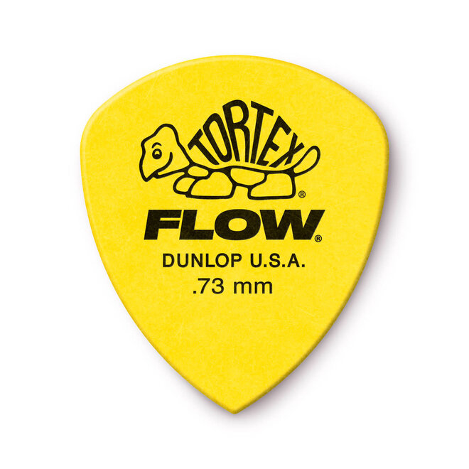 Dunlop Tortex Flow Guitar Picks, .73 Yellow (12 Pack)