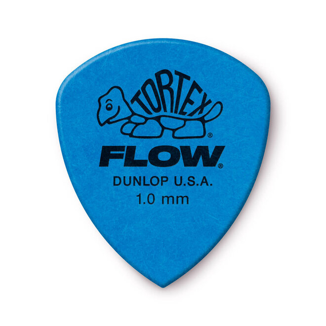Jim Dunlop Tortex Flow Guitar Picks, 1.0 Blue (12 Pack)
